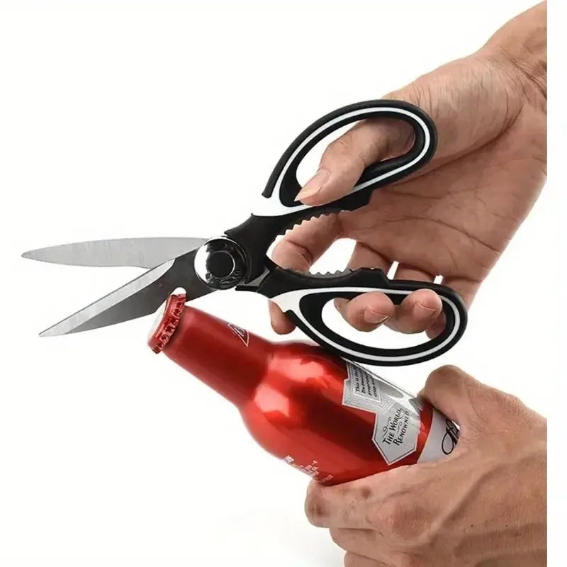 Heavy Duty Multifunctional Kitchen Scissors Stainless Steel for Cutting Poultry Vegetables Opening Bottles Cracking Nuts