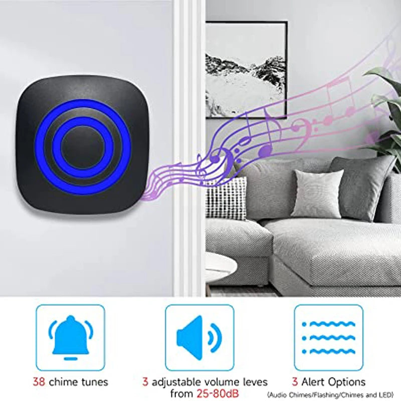 656ft Motion Sensor Outdoor Home Security Wireless Home Security Driveway Alarm,Wireless Driveway Alarm Doorbell