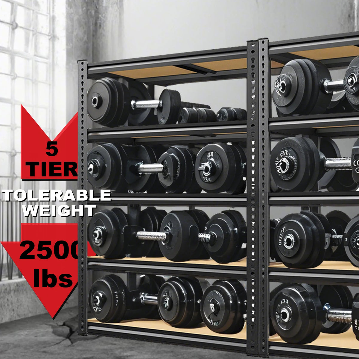 72"/60"H Garage Shelving Storage Shelves，2000LBS Capacity Heavy Duty Adjustable Storage Shelve For Closet
