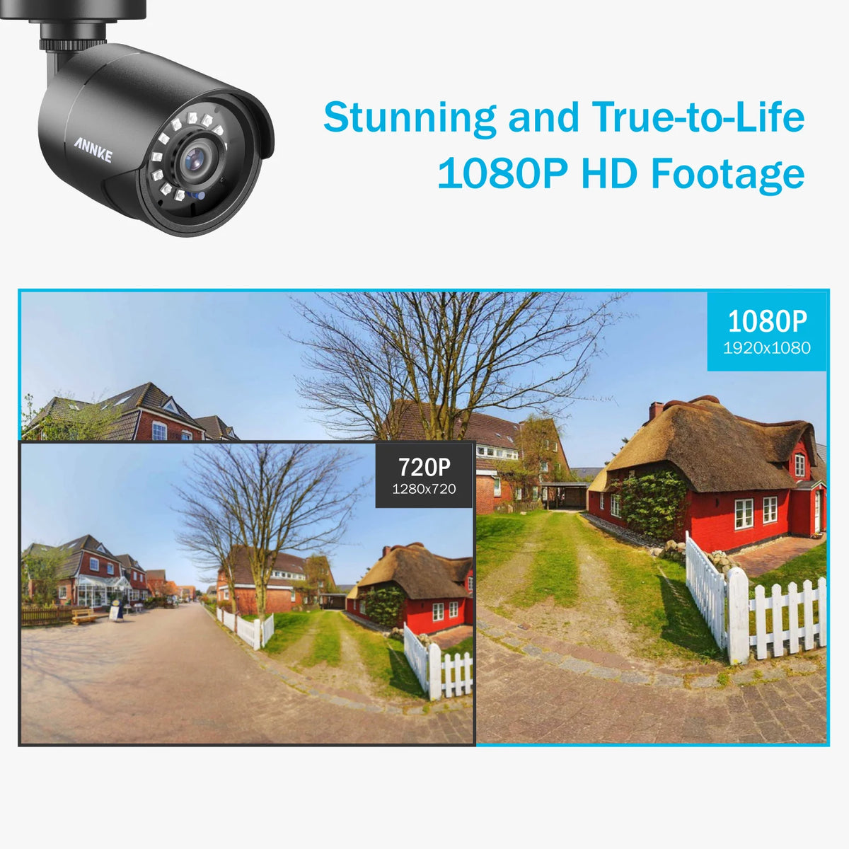 ANNKE 1080P Cameras 4-in-1 TVI Full Color Night vision Bullet Security Camera 2MP Clear IR CCTV Surveillance Security Camera