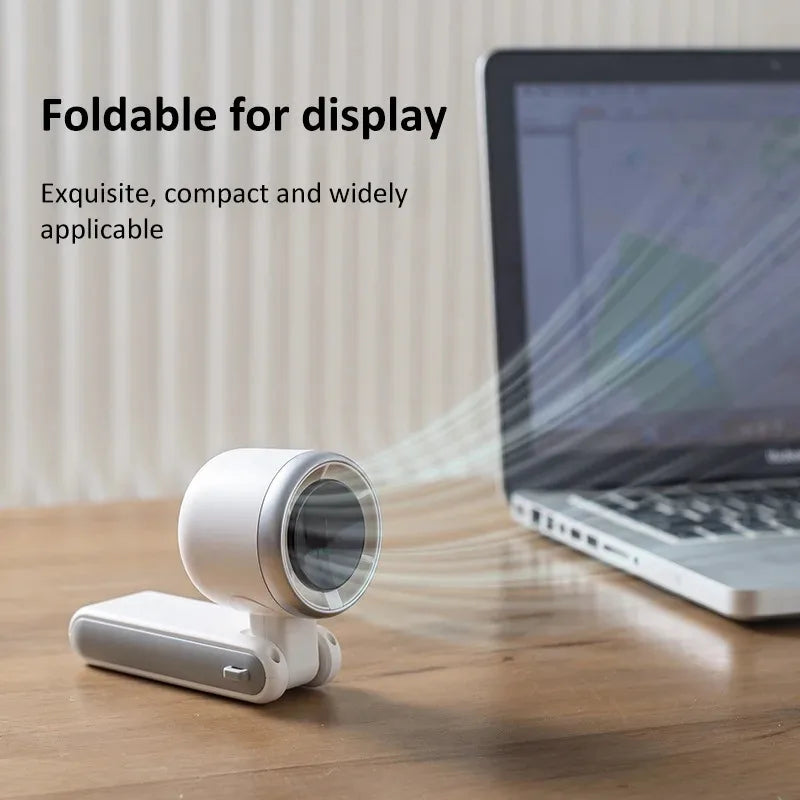 Portable Handheld Fan USB Rechargeable, Multi-functional Foldable Mini Fan, Turbine Strong Wind for Table Desk Office Travel