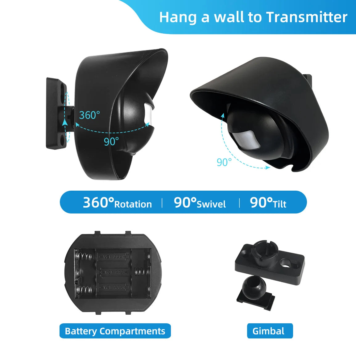 656ft Motion Sensor Outdoor Home Security Wireless Home Security Driveway Alarm,Wireless Driveway Alarm Doorbell